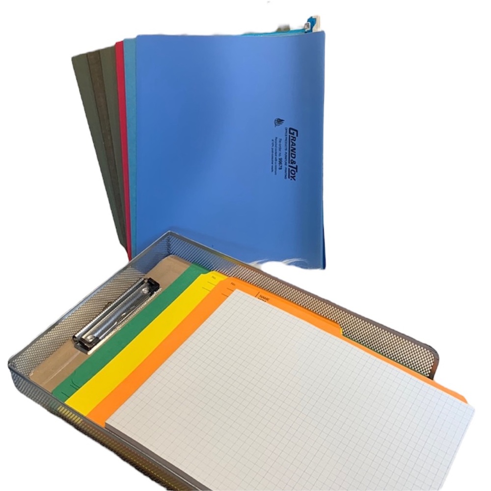 SALE!! Desk tray with folders and clipboard
